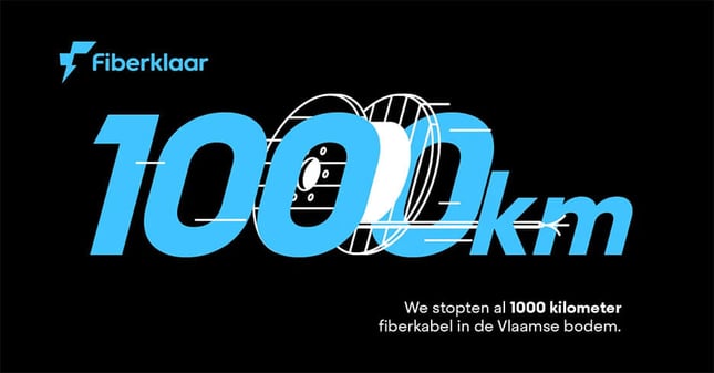 Fiberklaar legde al meer dan 1.000 km glasvezelkabels aan