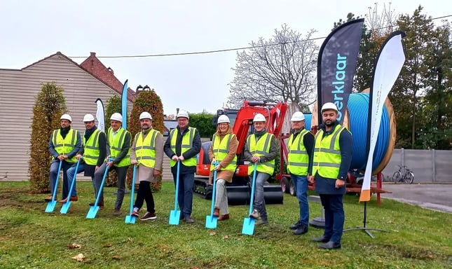 Aanleg fibernetwerk Fiberklaar start in Lokeren-Oost