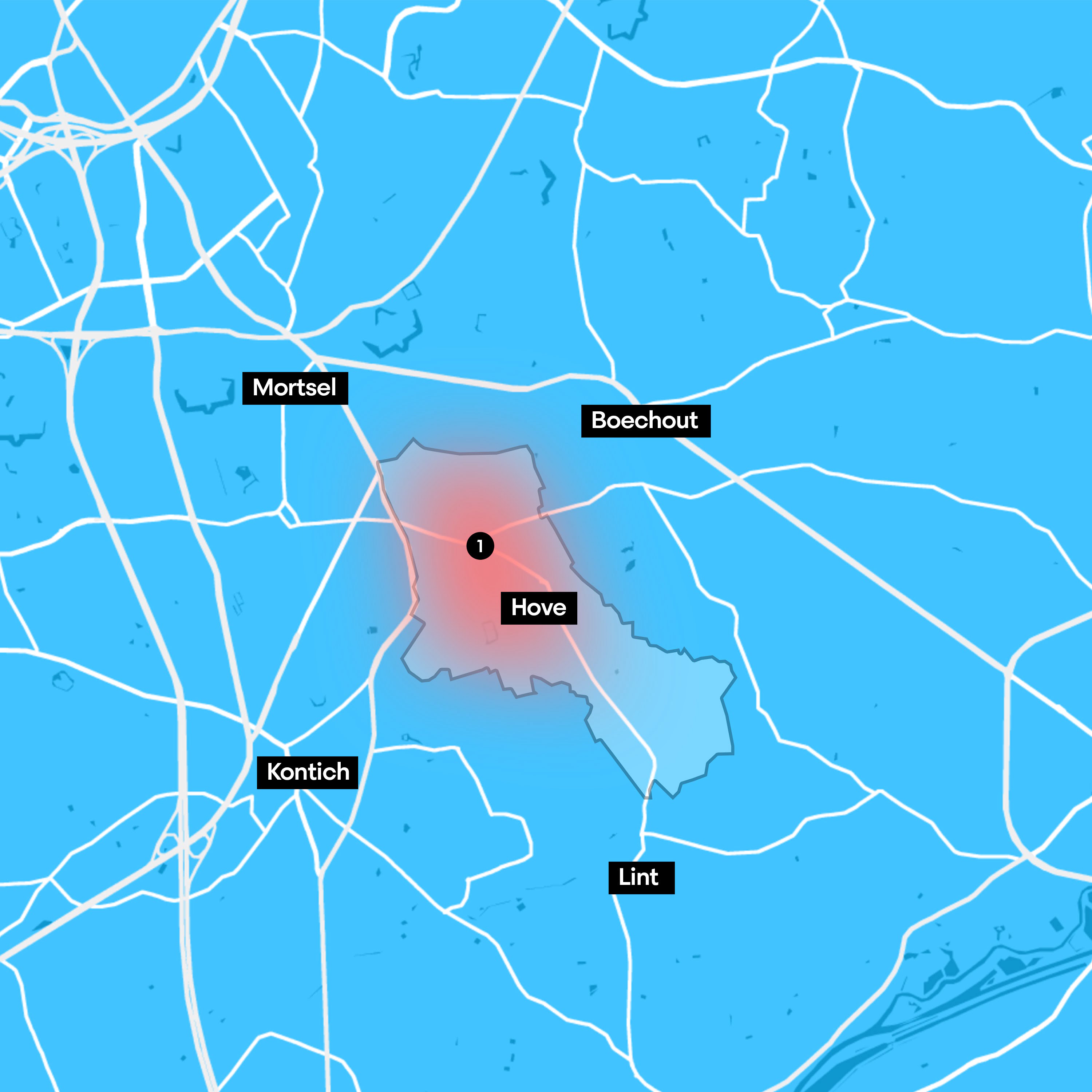 Gemeentemap Hove
