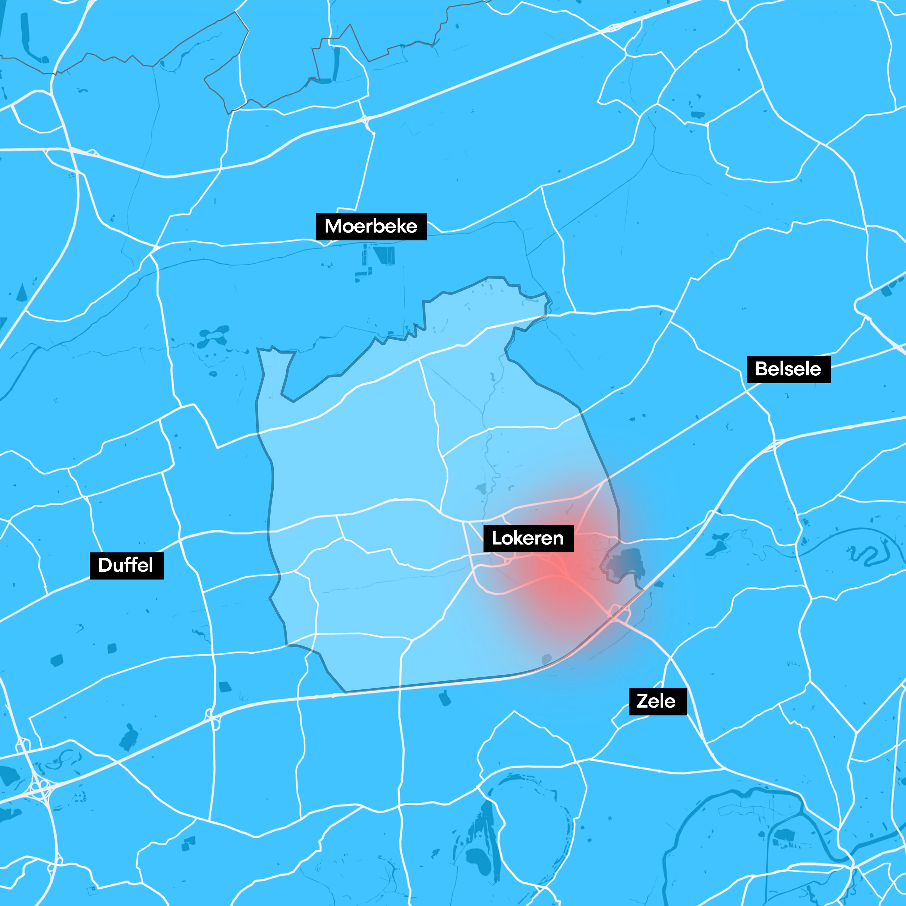 Gemeentemap Lokeren