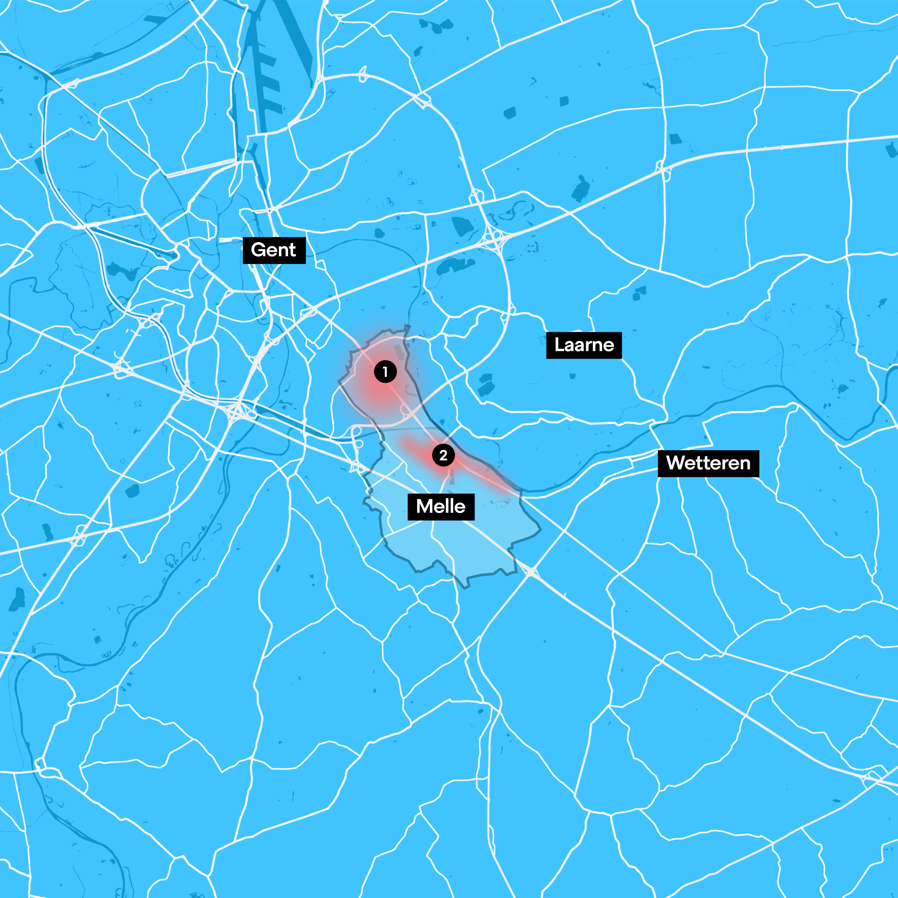 Gemeentemap Melle-2